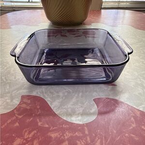 Vintage Pyrex Corning Visions Plum Purple Glass Baking Dish 8x8
